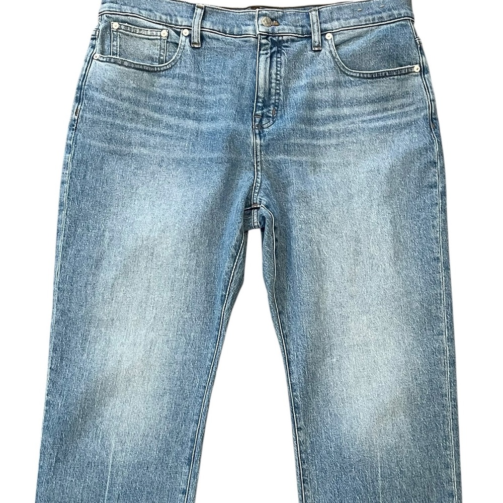 Madewell 90s Straight Jeans Womens 32 Petite Blue High Rise Denim 34x27 Measured